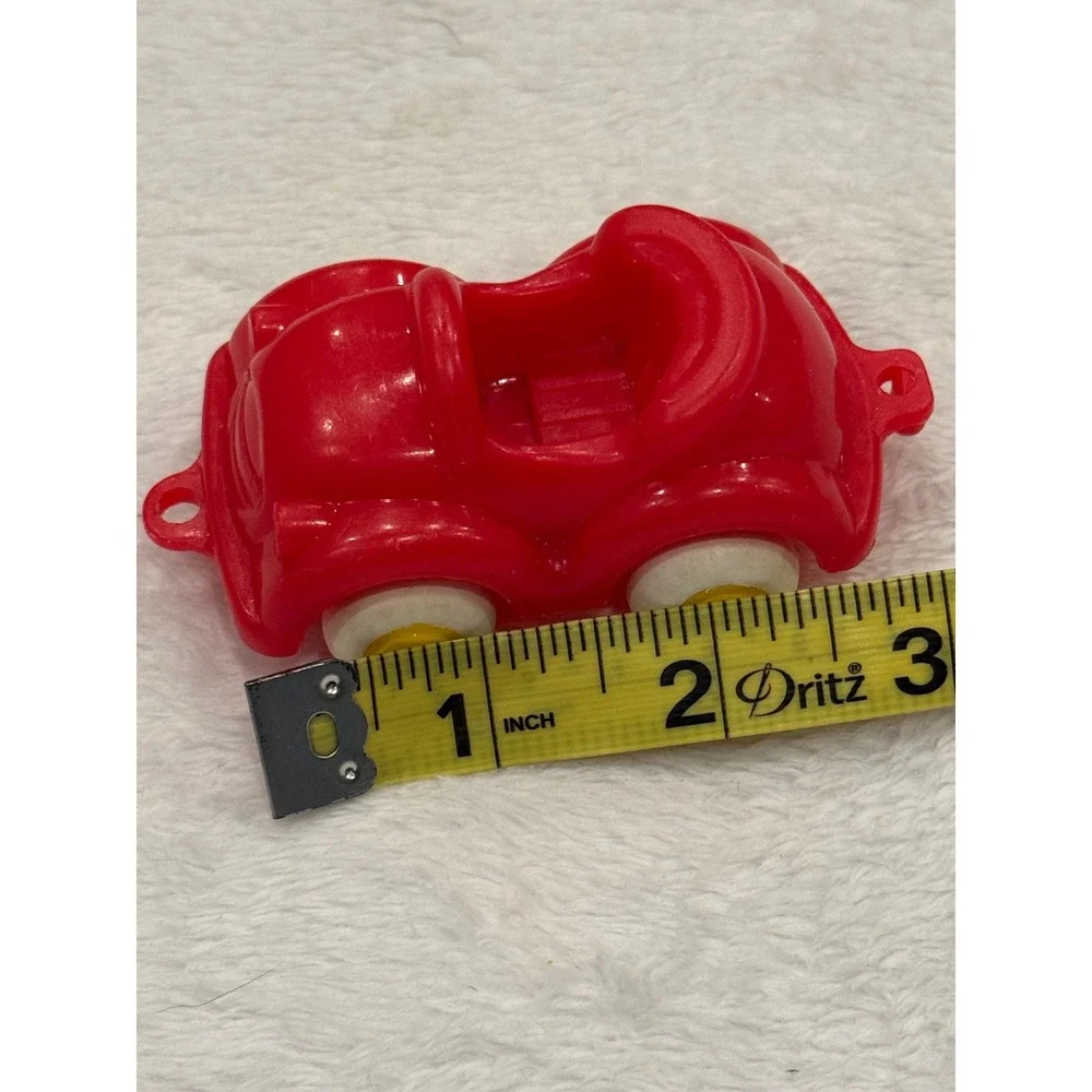 Vintage Viking Chubbies Red Convertible Toy Car Plastic‎ White Yellow Wheels